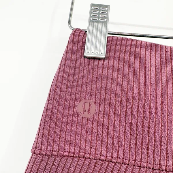 Lululemon Womens Ribbed Softstreme High-Rise Flared Lounge Pants Garnet Size 8 - Image 6