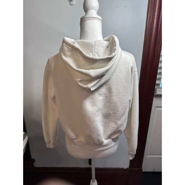 Salty Crew In the Rays Zip Fleece Hoodie Off White Cream Graphic Sweatshirt S - Image 2