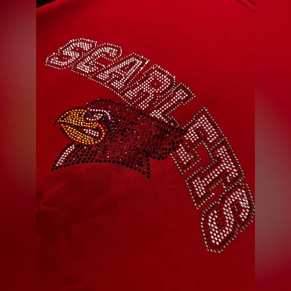 Scarletts Team Rhinestone Track Jacket Red Size XL - Image 4
