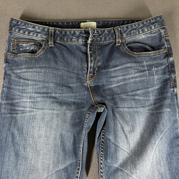Aeropostale Hailey Flare Jeans Juniors 14 Blue Med Wash Mid Rise Stretch Denim - Image 3