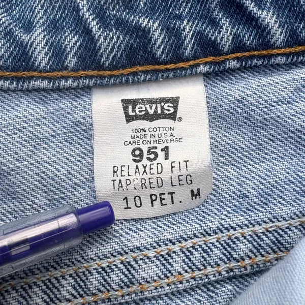 VTG Levi’s 951 Jeans Orange Tab 28x27 Relaxed Tapered Light Wash Mom‎ USA Made - Image 7