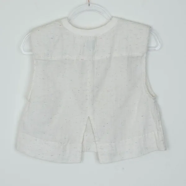 Urban Outfitters BDG Womens Sleeveless Speckled Crop Tank‎ Top Size S White Slit - Image 6