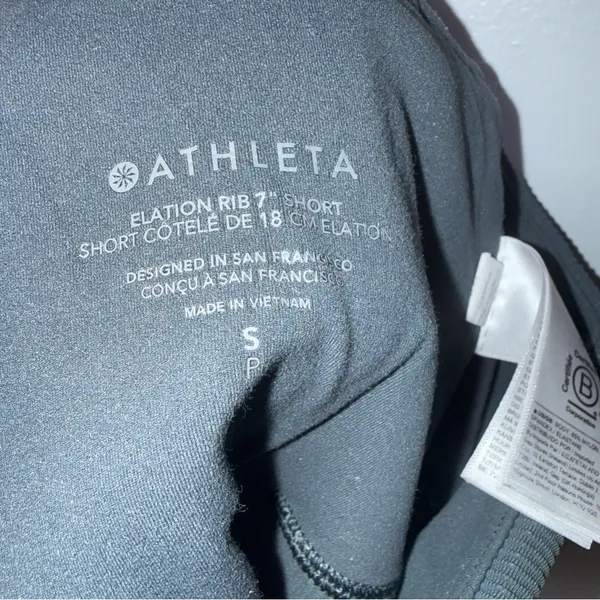 athleta elation‎ Rib 7” Short Biker Shirts Gray Small - Image 3