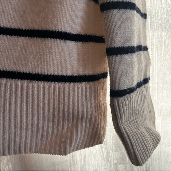 Vince Breton Wool Cashmere Striped Cardigan Sweater V-Neck‎ Button Front Size S - Image 4