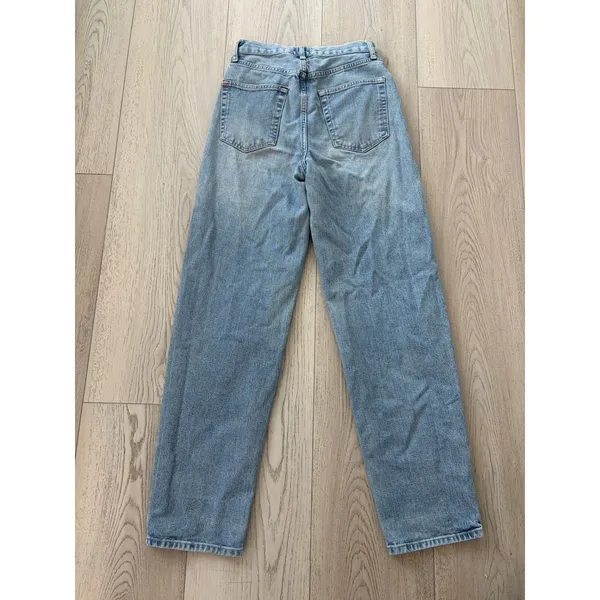 BDG Urban Outfitters Baggy Wide Leg Jeans Medium Wash Blue Denim 26W High Rise - Image 4