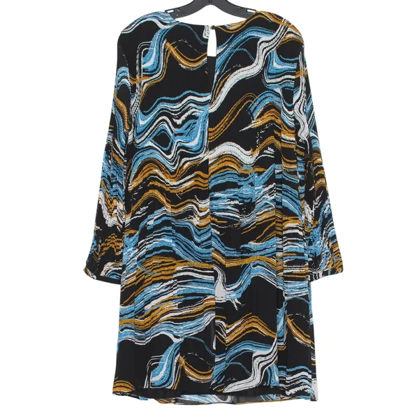 Nine West Dress Pleated Abstract Boho Marble Flowy Maximalist Artsy Lined XXL - Image 2
