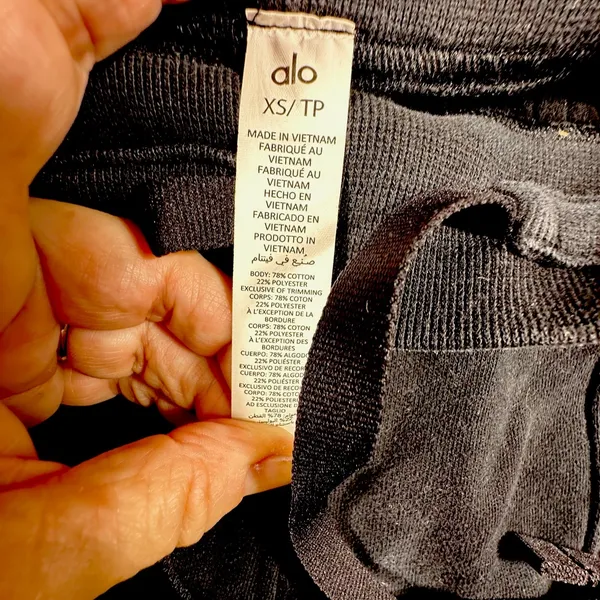 Alo Yoga High-Waist Free Time Straight Leg Sweatpants Wide Leg Women XS Heavy - Image 14