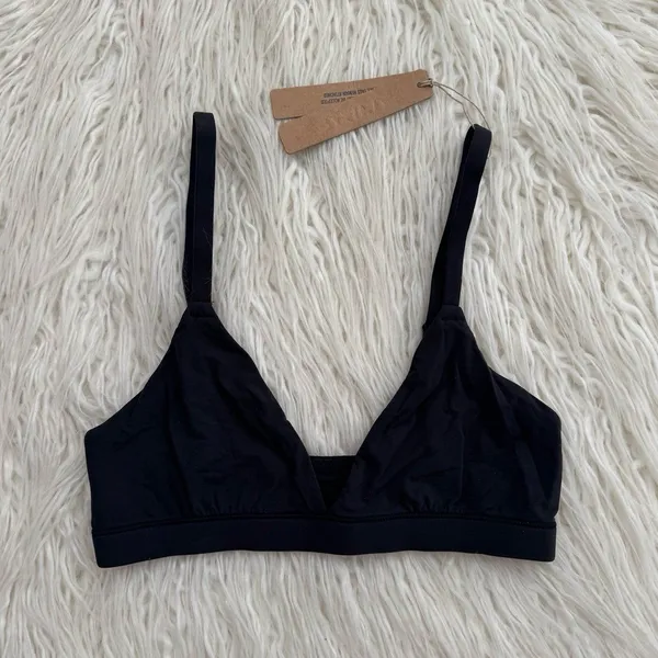 Skims Fits Everybody Triangle Bralette Onyx Size XXS - Image 2