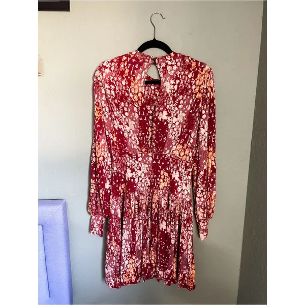 Free People Heartbeats Mini Dress Size S Red - Image 6