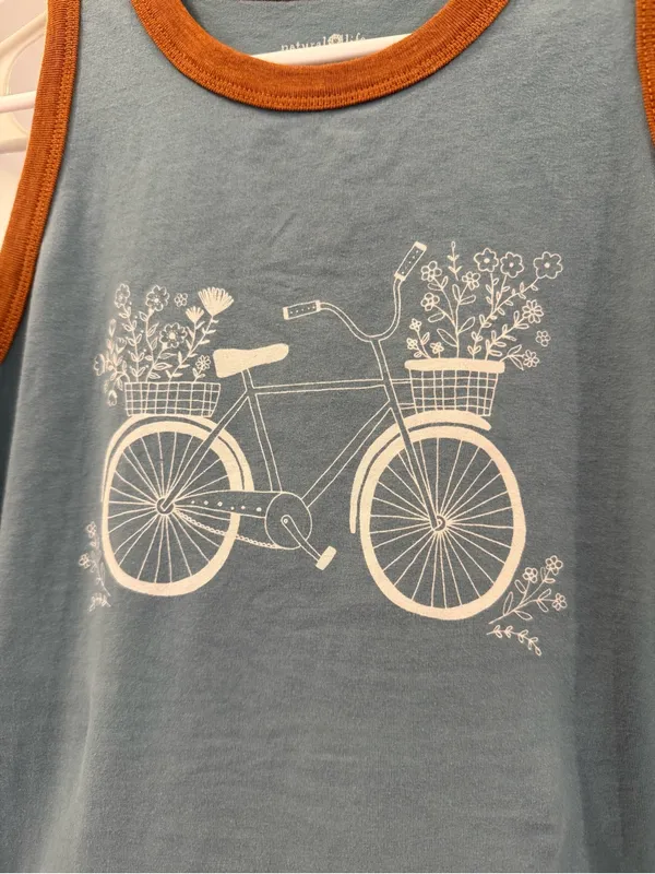 Natural Life Blue Ringer Tank Top Size Medium Retro and Boho - Image 3