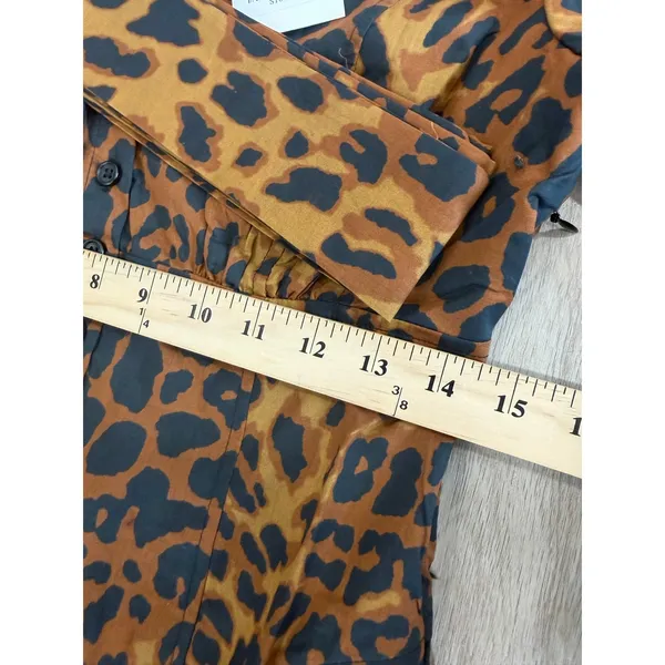 Tuckernuck Graciela Leopard Print Balloon Sleeve Midi Corset Dress 4 NWT $298 - Image 8