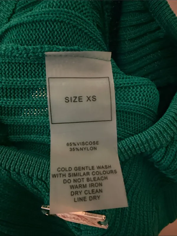 Manière De Voir Knitted Cutout Jumpsuit Green Catsuit Bodycon Size XS NWT - Image 7
