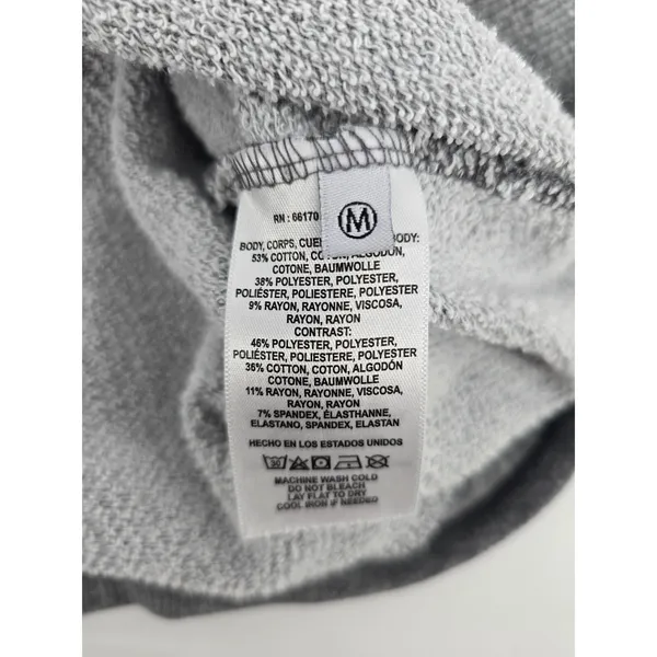 t.la Sweatshirt Womens M Crewneck Heather Gray Ribbed Trim EUC - Image 4
