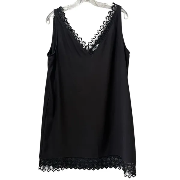 NEW Leith Women’s Black Sleeveless Little Black Shift Dress Size Large‎ MSRP $69 - Image 2