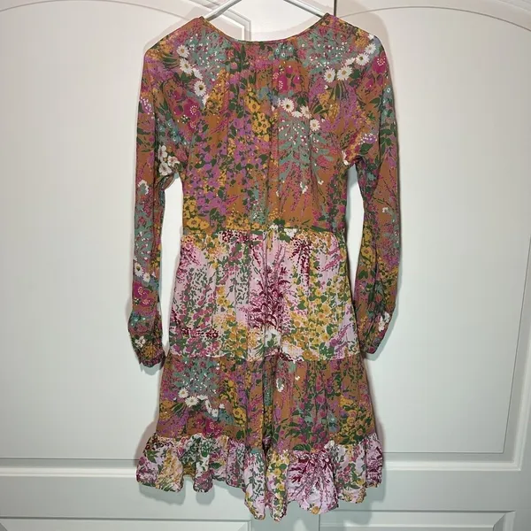 Banjanan Hilary Dress Loki's Garden Party Floral Ruffle Tiered Boho Whimsical S - Image 7