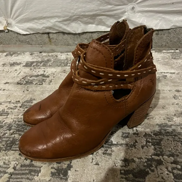 Frye Brown Naomi Pickstitch Shootie Boots Size 6 US - Image 2