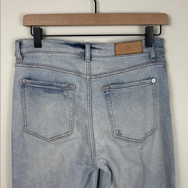 7 For All Mankind Edie Jeans Luxe Vintage Women’s Size 29 Stretch Light Wash - Image 7