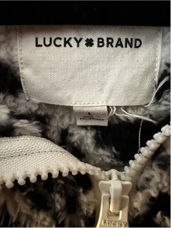 Lucky Brand Large Sherpa Fleece Zip Vest Southwestern Geometric Fair Isle Cozy - Image 4