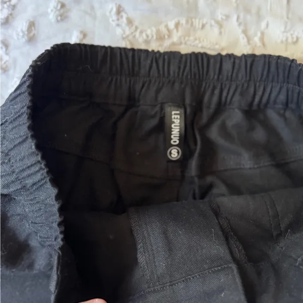 LEPUNUO S BLACK CARGO PANTS - Image 2