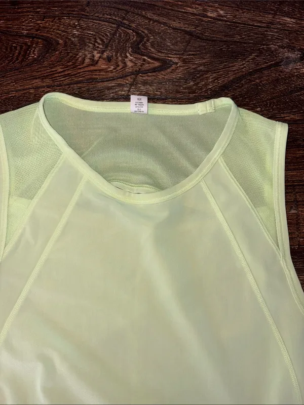 Lululemon Sculpt Tank Top 6‎ Electric Lemon Neon Yellow Sweat Wicking Running - Image 7