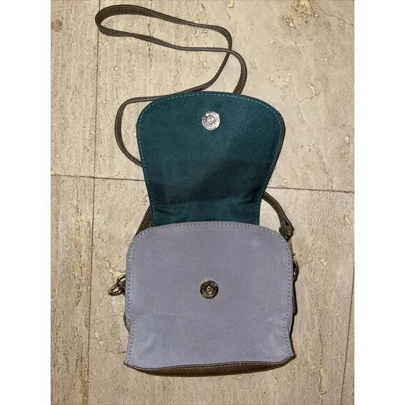 dayaday Leather Suede Purse Handbag Brown‎ 6.5"x6"x2.5" - Image 3