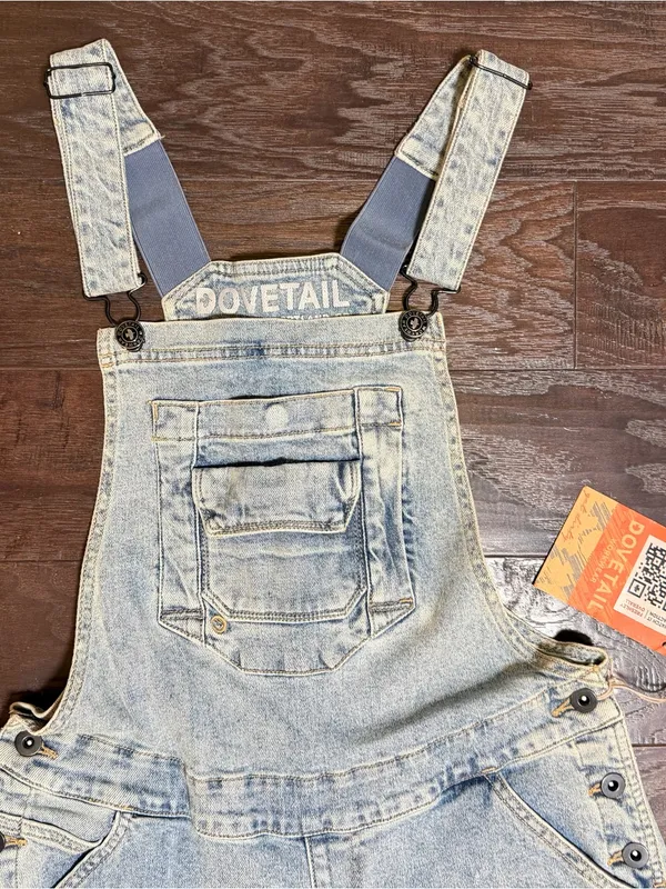 Dovetail Workwear Freshley Overalls 10x32 Vintage Denim Stretch Utility NWT - Image 4
