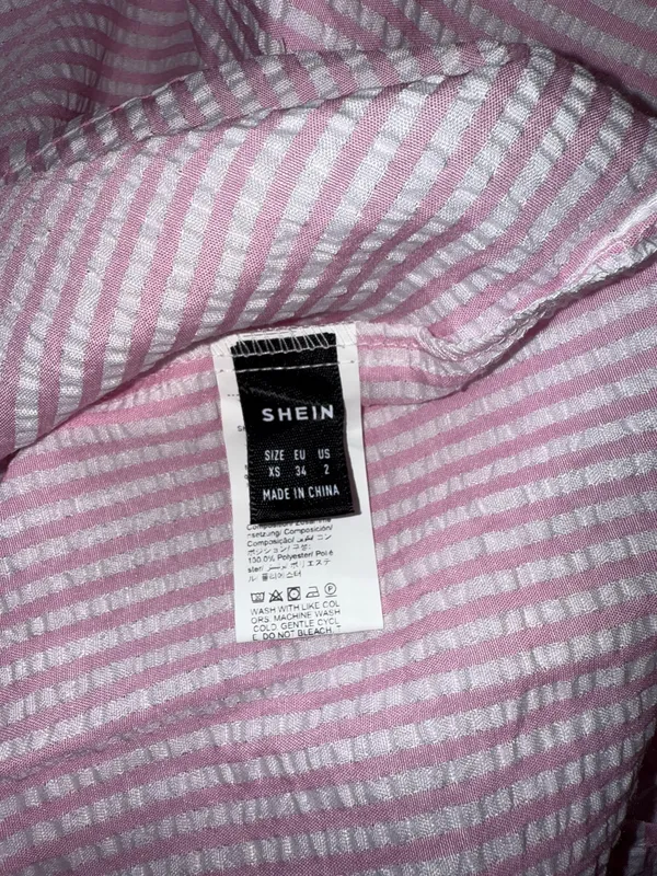 SheIn Pink and White Striped Maxi Skirt - Image 6
