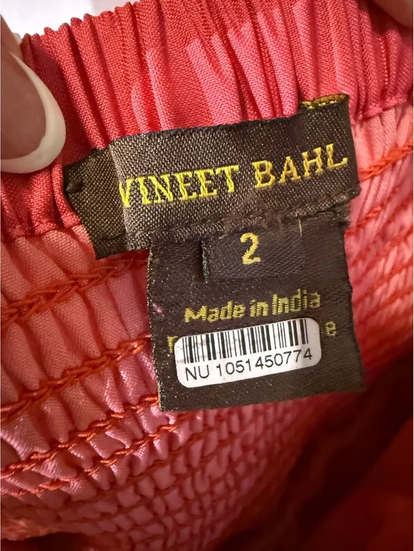 Anthropologie Vineet Bahl Strapless Gradient Pink to Brown Dress Size 2 - Image 3