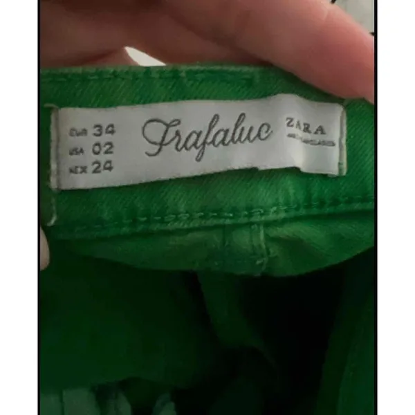 NEW Zara Denim Skinny Jeans Green Size 2 Mid Rise Slim - Image 10