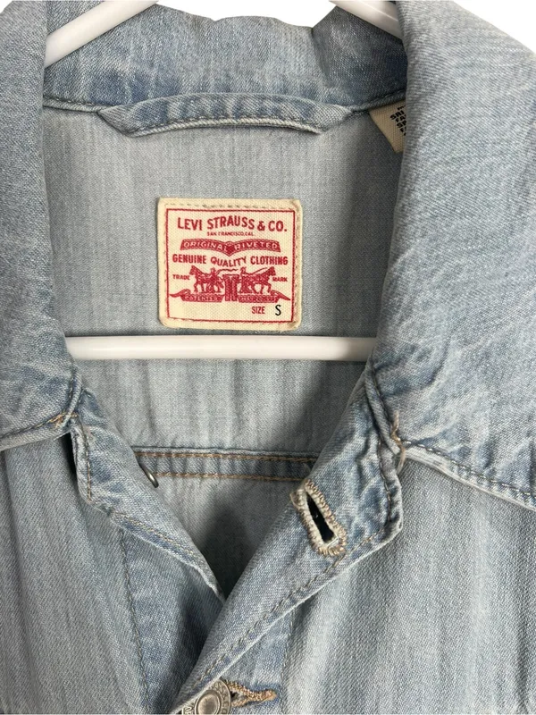 Levi’s Type III Short Sleeve Denim Jumpsuit Light Wash Small - Image 8