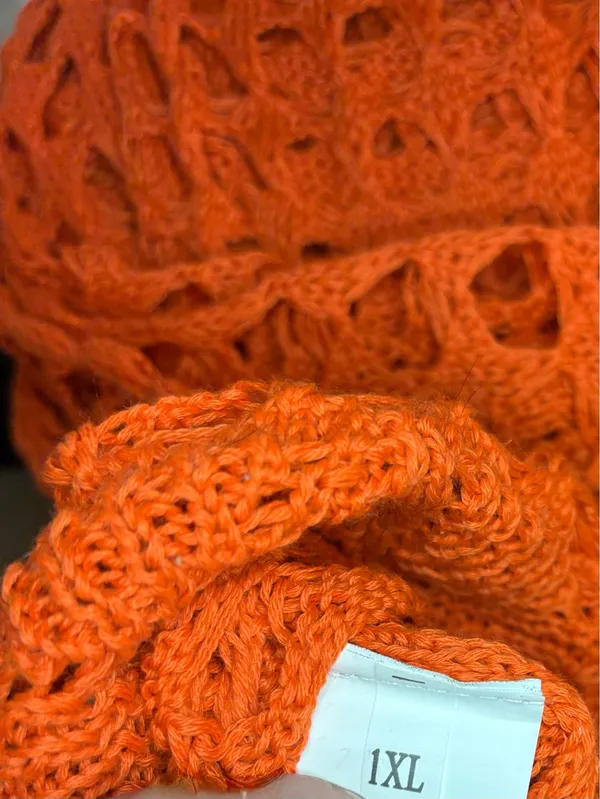 Cover Up Cardigan Orange Size XL - Image 4