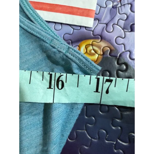 LULULEMON Tank Top Women Blue Heathered‎ Open Back Workout Gym Activewear - Image 3