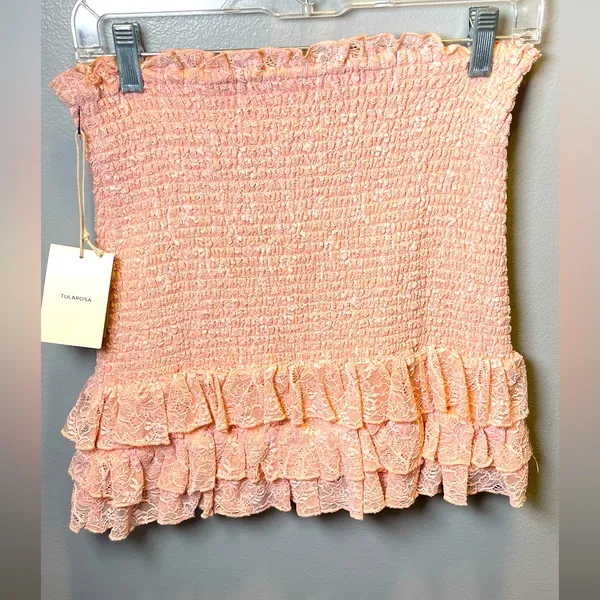 Tularosa‎ Women's NEW Solange Lace Skirt Blush Size Medium - Image 6