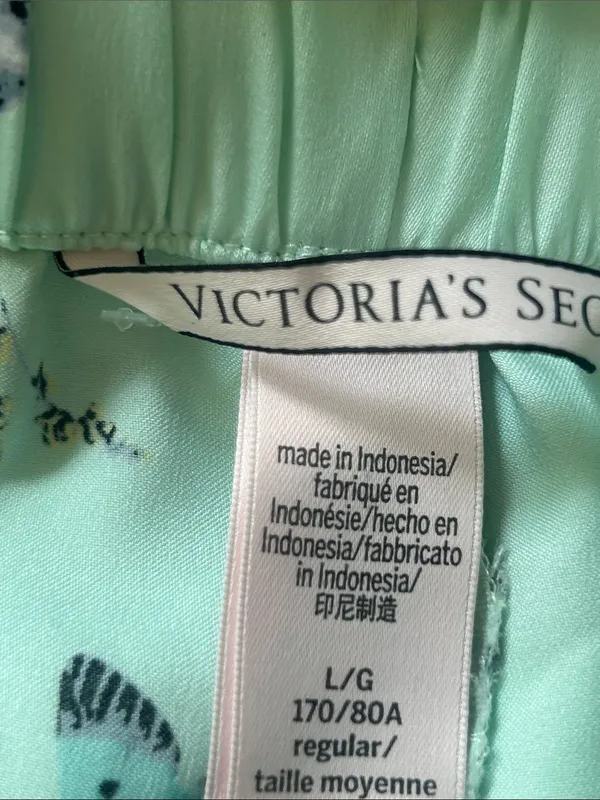 Victoria’s Secret Butterflies And Bunnies Satin Pajama Pants Size Large - Image 9