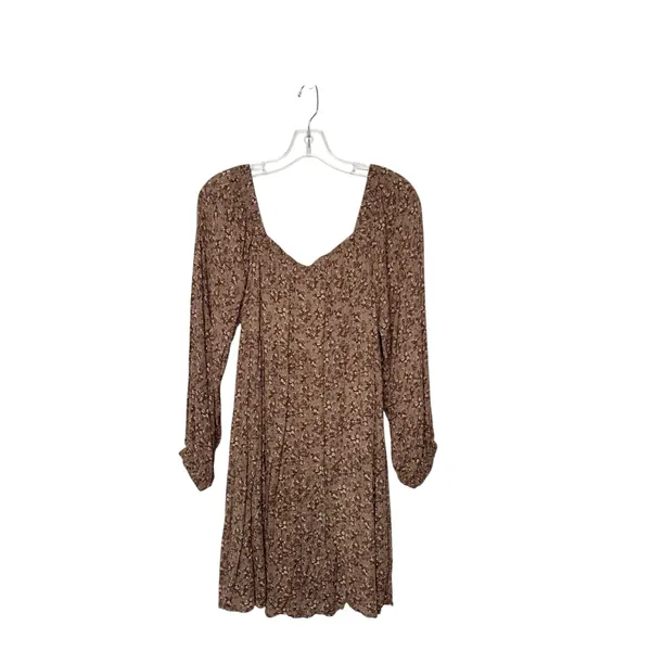 Gilli Women's Floral Long Sleeve Sweetheart Neck Dress Size L - Image 2