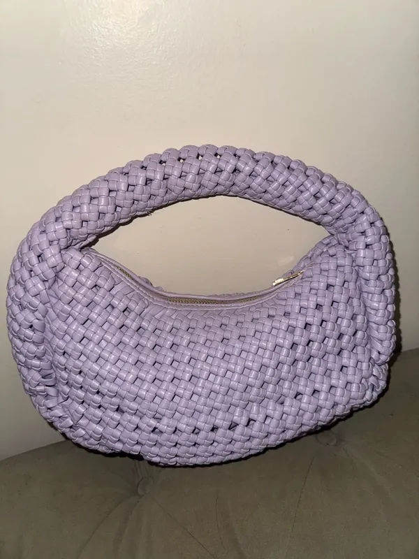 Anthropologie The Inez Knotted Faux Leather Bag lilac - Image 2