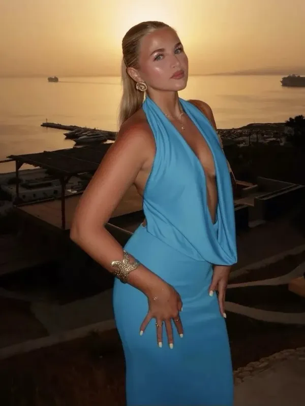 Electric Blue Maxi Dress sz S - Image 4