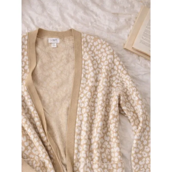 J. Crew Leopard Print Open Cardigan - Image 2