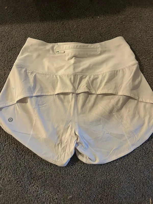 White Lululemon Speed Up Shorts 4" 4 - Image 2