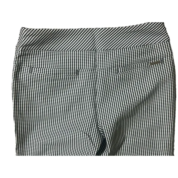 Acegolfs Eagle Performance Pull On Stretch Ankle Pant Black White Gingham Sz S - Image 5