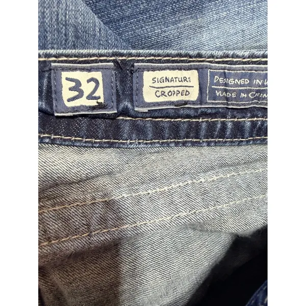 Miss Me Signature Crop Jeans Size 32 Blue Inseam 25.5" JE8091C Embellished Boho - Image 7