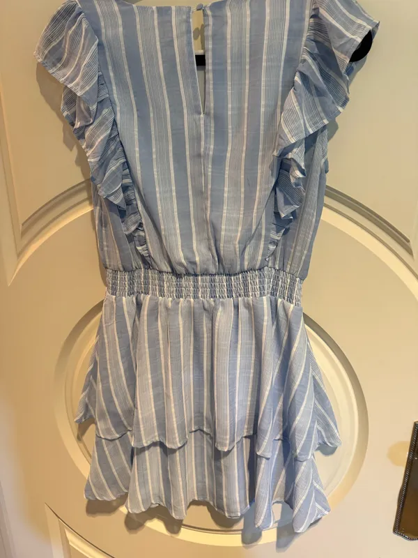 Blue and White Stripped Dress - Image 3
