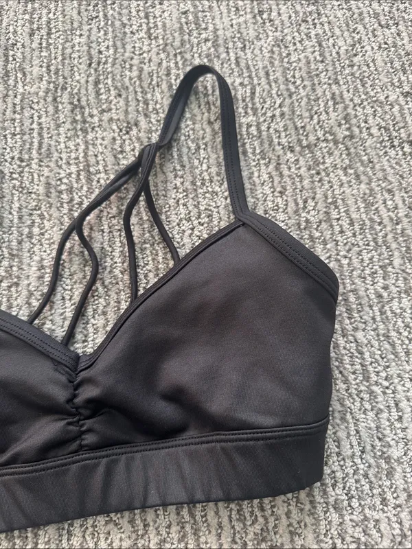 ALO Yoga Black Wireless Thin-Strap Bralette - Image 3