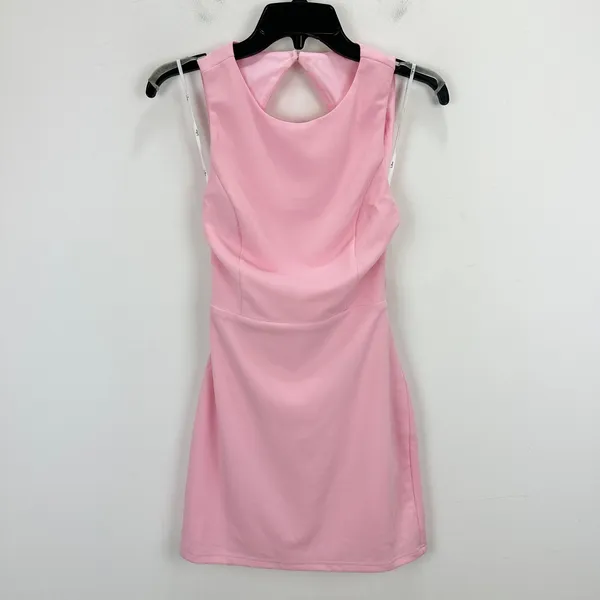 NEW Lulus Confident Cutie Light Pink Tie Back Sleeveless Mini Dress Party Small - Image 6