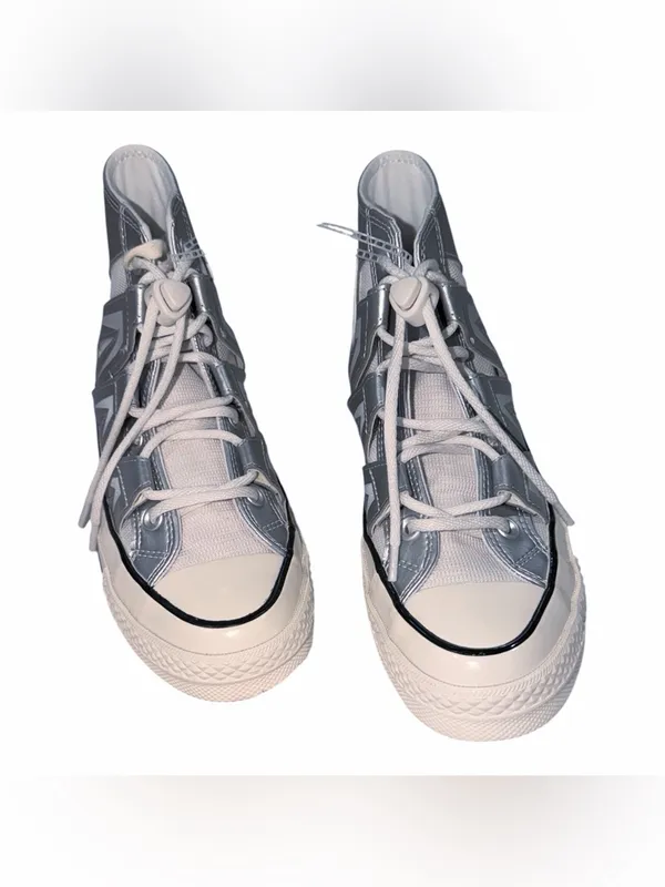 NEW Converse Chuck 70 Mesh High Womens Size 7 Dull Silver Sneakers Shoes A15187C - Image 5