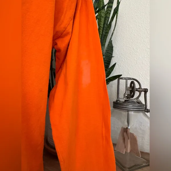 Vintage Halloween Long Sleeve Shirt Orange Graphic 90s witch ghost fall medium‎ - Image 3