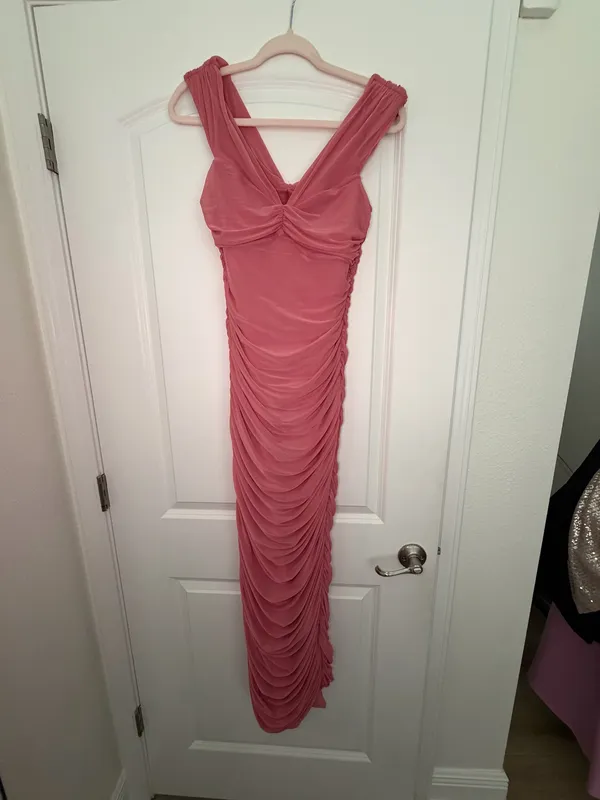 Express Dress Ruched Off the Shoulder  - Image 4
