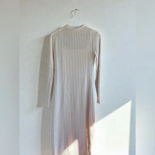 Steve Madden Maya Elegant Cream Long Sleeve Dress - Image 13