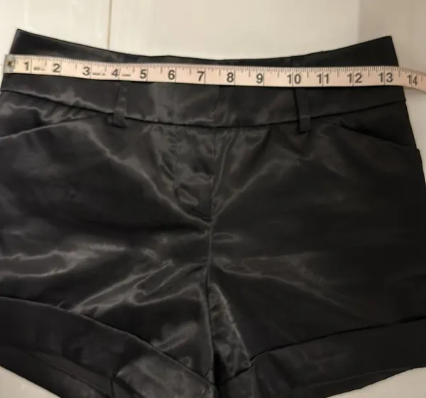 Zara shiny satin black shorts - Image 4