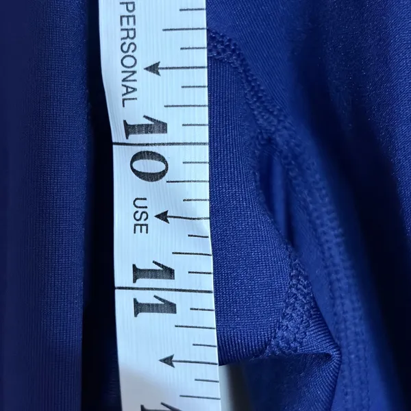 Tek Gear Womens High Waisted Bike Shorts Blue Side Pockets Size S RN73277 - Image 4